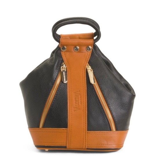 VALENTINA Made in ITALY LEATHER CONVERTIBLE BACKPACK - Picture 2 of 16